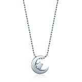 <b>Alex Woo Little Faith Sterling Silver Crescent</b>