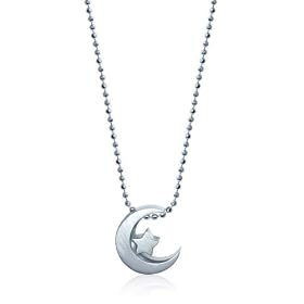 Alex Woo Little Faith Sterling Silver Crescent Moon Pendant, 