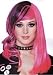 Punked Out Black & Hot Pink Wig