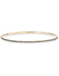 KC Designs "Eternity Bangle" 14k Rose Gold and Champagne Diamond with Black Rhodium Finish Slip On Bangle Bracelet