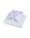Review Finamore  / Finamore Light Blue Striped Italian Handmade Slim Dress Shirt