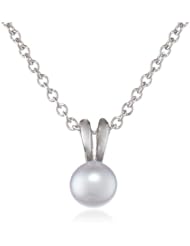 Honora "Girls" Freshwater Cultured Pearl 5.5mm Pendant Necklace, 14"