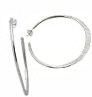 Medium Sized 1.75" 45mm Designer Sterling Silver Hammered Hoop Earrings by ACOMO