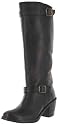 FRYE Carmen 14L Inside Zip Womens Distressed Leather Knee-high Vintage Cowboy Boots Shoes Brown