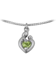 0.50 (1/2) cttw Small Sterling Silver Mother and Child® August Charm by Janel Russell