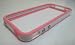 White and Pink Premium Bumper Case for Apple iPhone 4 - AT&T