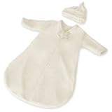 Kiddopotamus Dreamsie Luxe Organic Cotton Sleeper & Sleep Cap, Natural