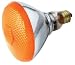 Incandescent Flood Light Bulb, BR38, 100 Watt, Outdoor, Amber