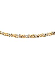 18K Yellow And White Gold Diamond Bracelet.