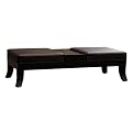 Bodine Storage Tray Ottoman- Espresso Brown