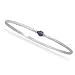 Hammered Sterling Silver Bangle Bracelet with Lapis