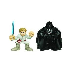 Star Wars 2010 Galactic Heroes Mini Figure 2Pack Luke Skywalker Darth Vader