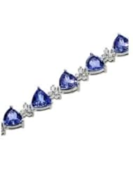 Tanzanite.com 14K White Gold Tanzanite & Diamond Bracelet 8.68 TCW