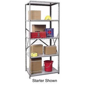 Hallowell Heavy-Duty Open Shelving Adder Unit w/ 5 Shelves (36 W x 24 D x 87 H)