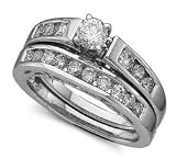 1 ctw. Diamond Engagement Ring and Band