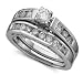 1 ctw. Diamond Engagement Ring and Band
