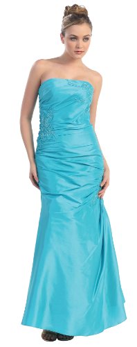 Strapless Junior Prom Dress Long Gown #21009