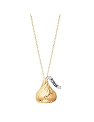Hersheys Kiss 14KT Yellow Gold Extra Large Flat Back Pendant