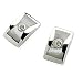 White Ice - Sterling Silver, Mother of Pearl, and Diamond Rectangular Earrings