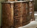AICO 53050-24 / 53061-24 Monte Carlo Dresser and Mirror Set in Classic Pecan