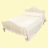 5ft Versailles style Cream Rattan Bed