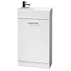 NVX102 White Gloss Bathroom Vanity Unit Basin Sink Compact