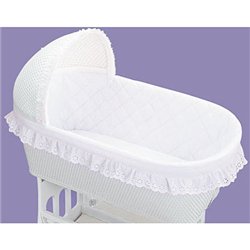 Click here to buy Badger Basket Bassinet Bedding 0025S White Batiste... by Badger Basket.