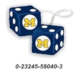 Michigan Wolverines Fuzzy Dice **