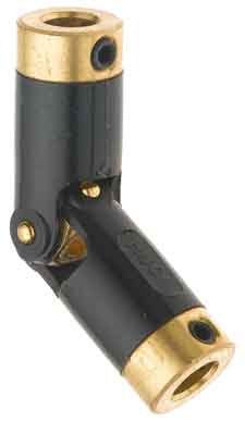 Delrin & Brass Universal Joint, 3/16 x 1/4 B, 1.82 O/A Length, Max. Torque: 152 Oz/In