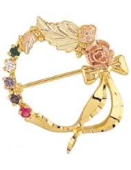 Black Hills Gold Mothers Brooch - 6 stones - G5990