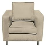Jennifer DeLonge Microsuede Ava Chair in Rich Chocolate