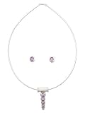 Amethyst jewelry set, 'Aware' 15.8 L