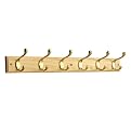 6 Heavy Duty Coat and Hat Hook Rail