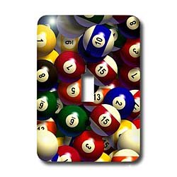 Billiards - Billiard Balls Pool - Light Switch Covers - single toggle switch by 3D Rose