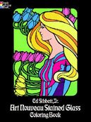 Dover Stained Glass Color Book Art Nouveau