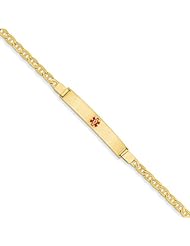 14k Yellow Gold 8in Medical Jewelry Bracelet. Metal Wt- 5.3g