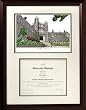 Princeton University Graduate Framed Lithograph w/ Diploma Opening