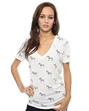 Primp The Zebra V-Neck T-shirt,T-shirts for Women