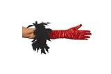Rubies 6 302651  - Handschuhe mit Boa, schwarz