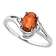 14K White Gold Mexican Fire Opal and Diamond Ring
