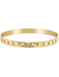 14K Yellow Gold Ladies Semanarios Solid 5.5mm Wide Bangle Bracelet