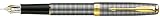 Parker Sonnet Sterling Silver Cisele GT Fountain Pen with Fine Nib