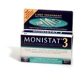 Monistat-3, 3 Day Vaginal Suppositories With Cream Disposable Combination Pack - 3 ea