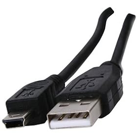 3m USB 5-pin Cable - High Speed 2.0 / Black / For PSP TomTom / Sat Nav / Camera / MP3 / MP4