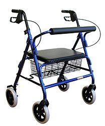 Karman Aluminum Extra Wide Rollator -Metallic Blue