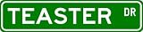 TEASTER Street Sign ~ Personalized Family Lastname Sign ~ Gameroom, Basement, Garage Sign ** ALUMINUM