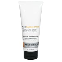 MenScience TiO2 Sunblock SPF 30 3.4oz. Ultralight, Oil-free and Waterproof. Anti-aging and non-comedogenic