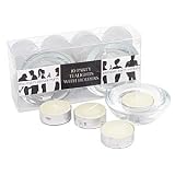 10 Party Tea Lights with Holders - White