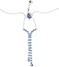 Jewelry : Solar Blue ICED CHANDELIER Dangle BELLY CHAIN