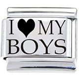 Body Candy Italian Charms Laser I Love My Boys